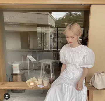 새상품 ciel blanc 개더링 티어드 원피스 한국 패션