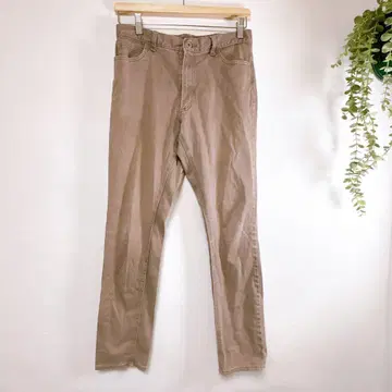 빔즈 여성용 청바지 브라운 캐주얼 무지 데님 팬츠