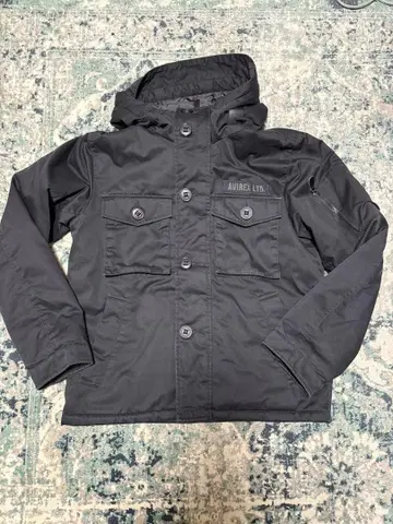 AVIREX 패딩 자켓 밀리터리 블랙