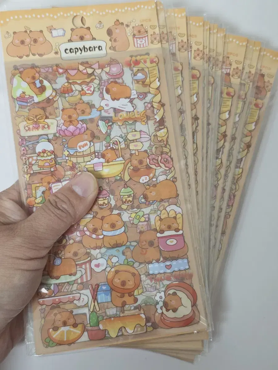 [새상품] 카피바라 다꾸 씰 스티커 10개 세트!!(각 6종)