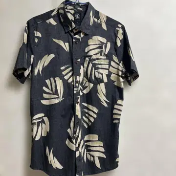VOLCOM 알로하 셔츠 반팔 다크 그레이