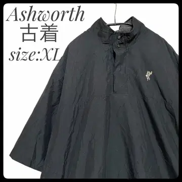 Ashworth 반팔 나일론 자켓 풀오버 골프 블랙 XL