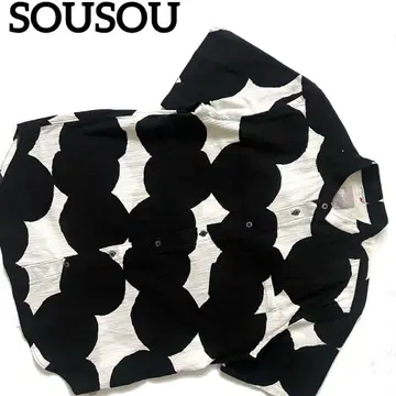 sousou 소우소우 도트 반팔 셔츠 남성용 M