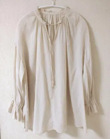 Spick & Span 쉬폰 캔디 슬리브 블라우스