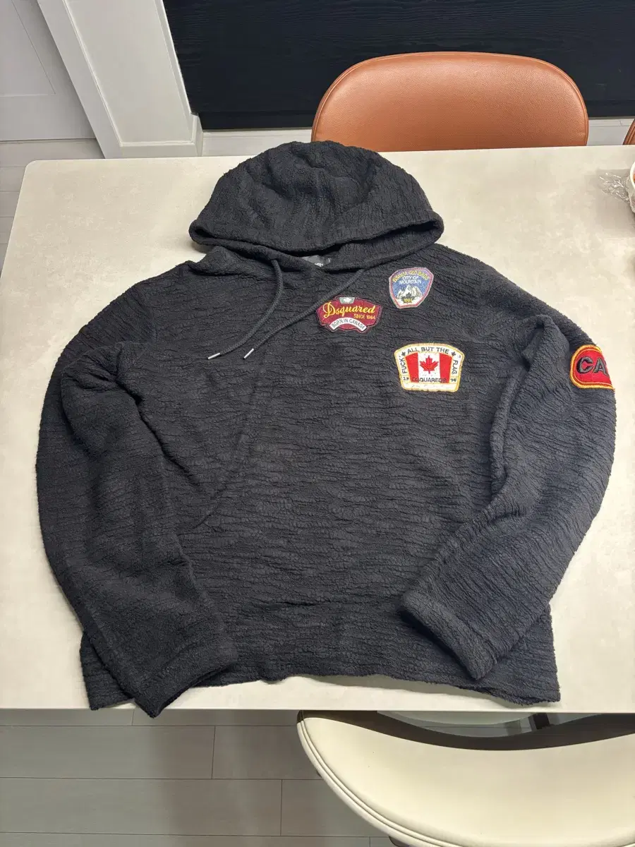 Dsquared2 Italian-made Knit Patch Hoodie (Made in Italy)