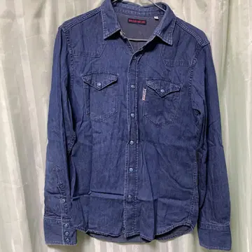 BLUE/BLUE 데님 긴팔 셔츠 사이즈 2