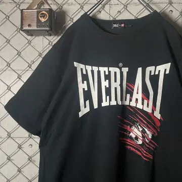EVERLAST 반다이 콜라보 아시타노 조 티셔츠 블랙 L