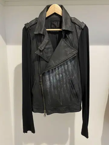 LGB 페인트 가죽 라이더 자켓 hyde yasu
