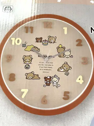 리락쿠마 푹신한 벽시계
