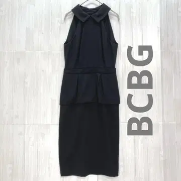 BCBG MAXAZRIA 블랙 슬리브리스 셔츠 원피스