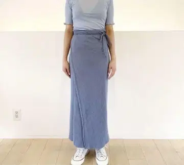 baserange 랩 스커트 블루 xs