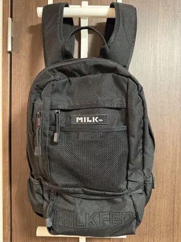 MILKFED 자수 블랙 백팩 백팩 여성용