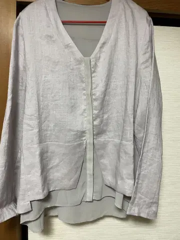 KAWAI OKADA 린넨과 쉬폰 자켓