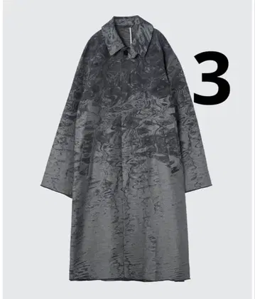 yoke 25ss PHOTO JACQUARD BALMACAAN COAT