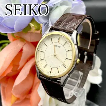 작동 손목시계 SEIKO 세이코 라운드 새상품 배터리 골드 남성용 D19