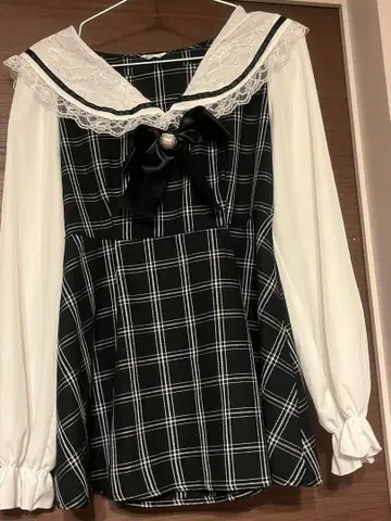 체크 무늬 지뢰계 셋업