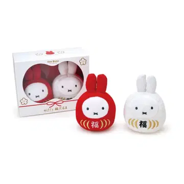 미피 miffy 후쿠다루마 dick bruna 봉제 인형 홍백 달마