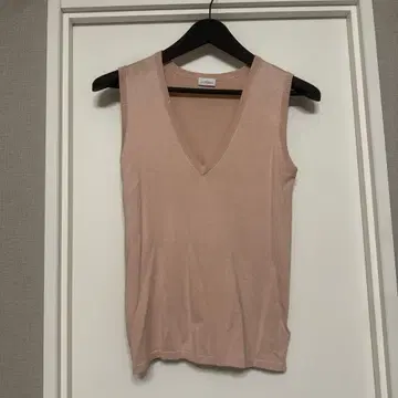 LA PERLA V넥 슬리브리스 탑 핑크