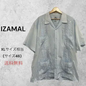 IZAMAL 90s 쿠바 셔츠 XL 상당 반팔 셔츠 색스