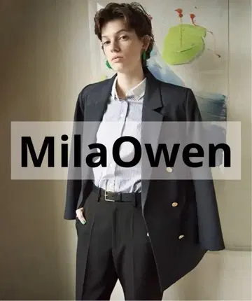 MilaOwen 2 사이즈 금장 버튼 더블 블레이저
