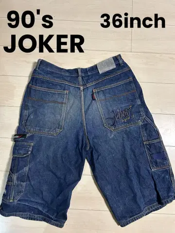 Joker 숏팬츠 36 데님 하프 팬츠 90년대 빅 사이즈