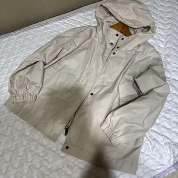 무인양품 발수 가공 오가닉 후드 자켓 베이지 M-L 정가 5990엔