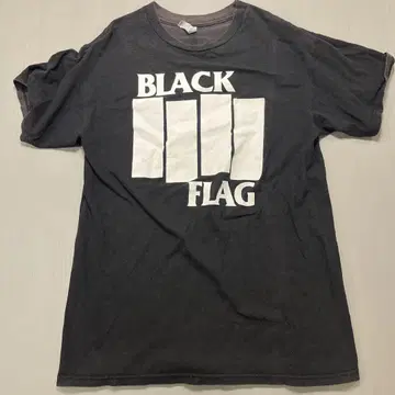 BLACK FLAG 로고 밴딩 티셔츠