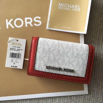 새상품 MICHEAL KORS 마이클코어스 시그니처 레드 키케이스