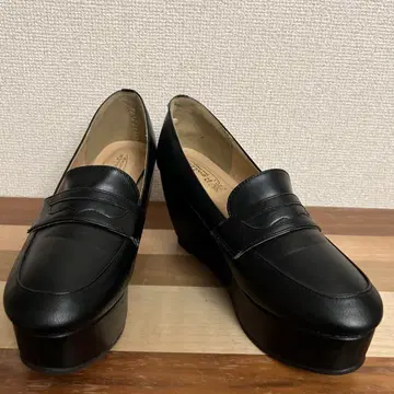 블랙 웨지솔 로퍼 25cm