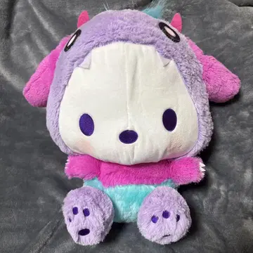 보라색과 스카이블루 포차코 캐릭터 봉제 인형