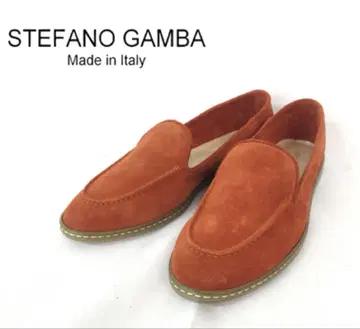 새상품 STEFANO GAMBA 스웨이드 로퍼 오렌지 20900엔