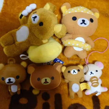 헤이세이 레트로 초기 리락쿠마 봉제 인형 등 6종 세트