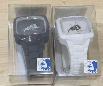 페르소나 4 P4U2 로고 손목시계 2개 세트 블랙 화이트 LHP