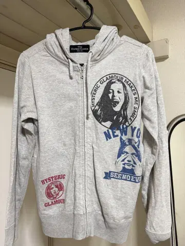 히스테릭 글래머 그레이 후드티