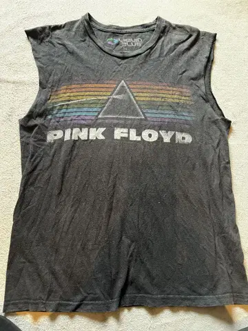 귀중한 Pink Floyd 광기 탱크탑 M 사이즈 블랙 빈티지