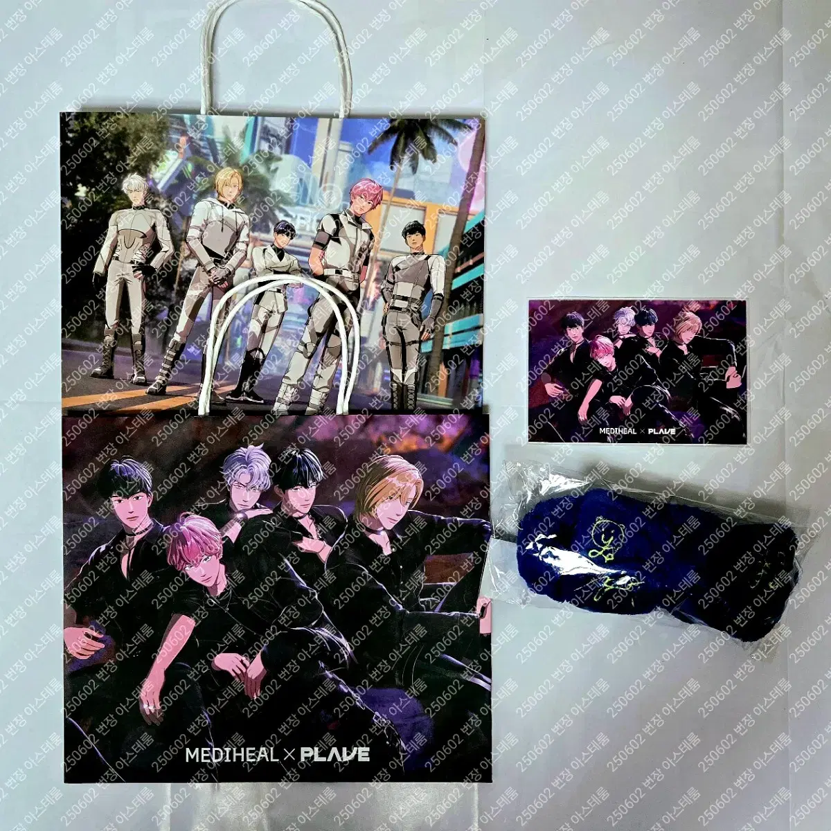 PLAVE X Olive Young Mediheal official goods (handwritten postcard, shopping bag, face washing band)