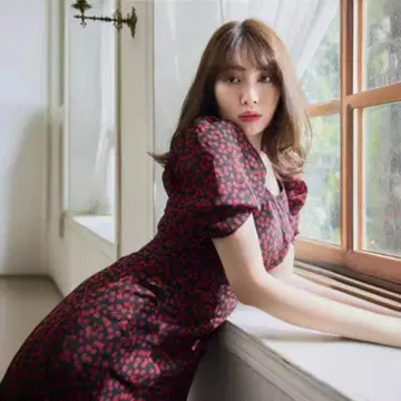 체리 패턴 캐시코어 원피스