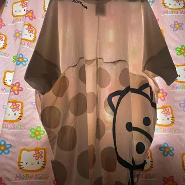 도트 무늬 반팔 튜닉