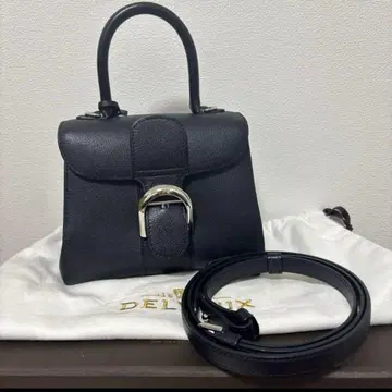 새상품급 delvaux 브리용 미니 블랙 로데오 카프 실버 금장 장식
