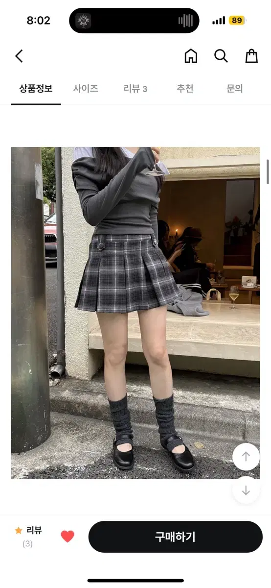 dey Check Pleated Skirt