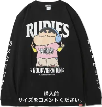 크레용 신짱 루디스 긴팔 티셔츠 롱T RUDIES TV 아사히