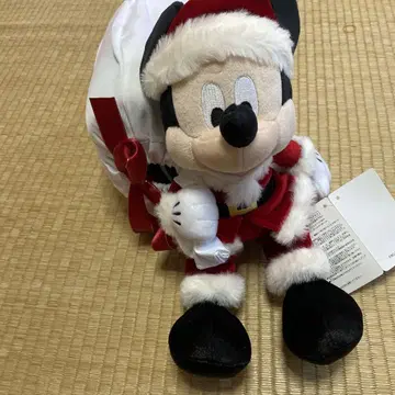 크리스마스 디즈니 산타 미키 봉제 인형과 담요