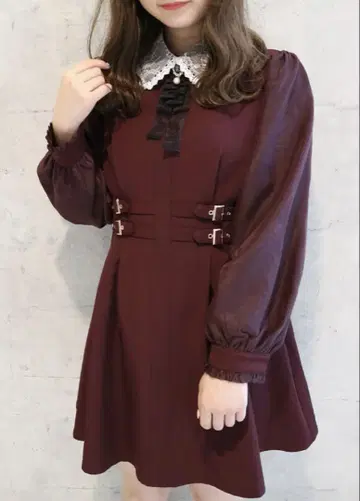 ROJITA 로지타 볼륨 슬리브 원피스 보르도