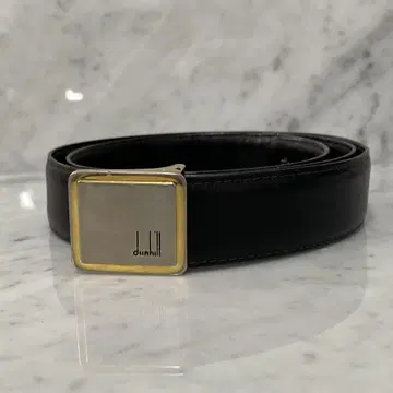 90s dunhill 던힐 벨트 가죽 천연 가죽 블랙 로고 버클