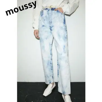 moussy 마우지 데님 블리치 2 와이드 테이퍼드