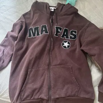 HOOK MAFAS 후드 부착 후드티 브라운
