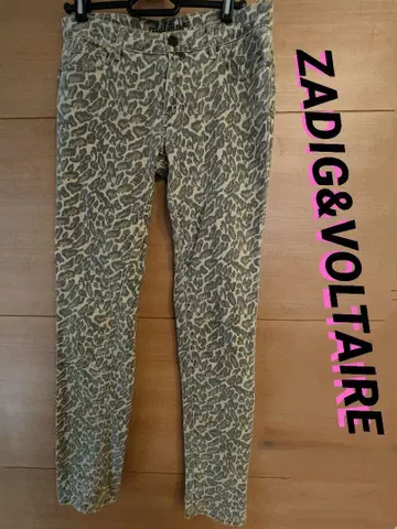 ZADIG&VOLTAIRE 레오파드 무늬 스키니 데님 팬츠