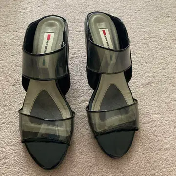 NEW HERMOZA 블랙 하이힐 샌들