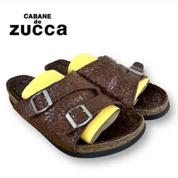 CABANE de ZUCCa 컴포트 샌들 메쉬 가죽 주카