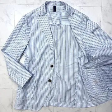 BAGUTTA 바구타 셔츠 자켓 색스 블루 스트라이프 48